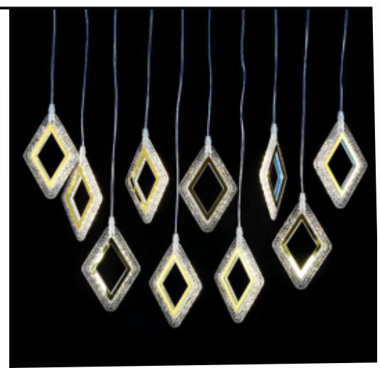 Diamond/Rhombus LED Crystal Cluster