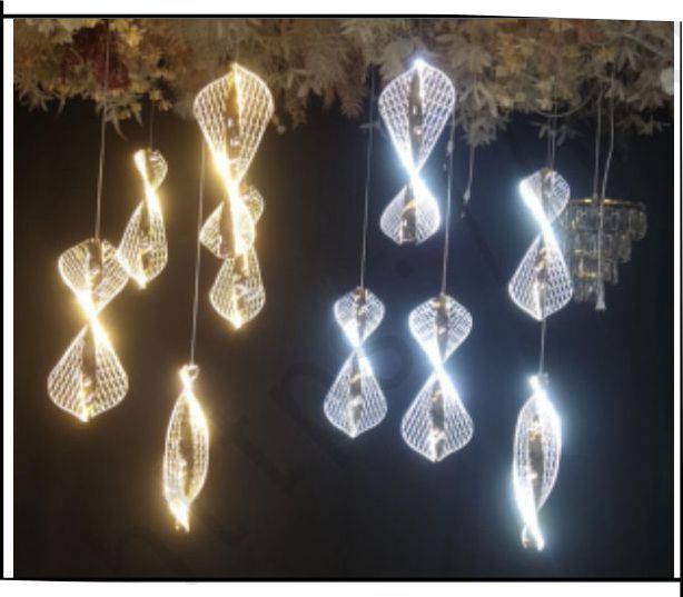 Twisted Leaf LED Spiral Cluster