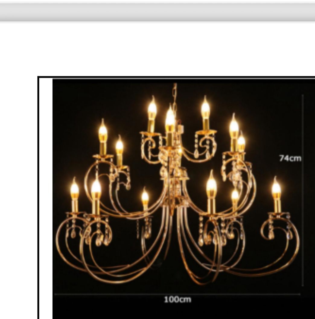 Gold Metal Candle Chandelier