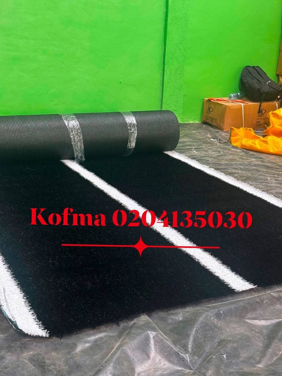 Artificial Grass Turf 30MM– Roll SOLID BLACK WITH WHITE LINE