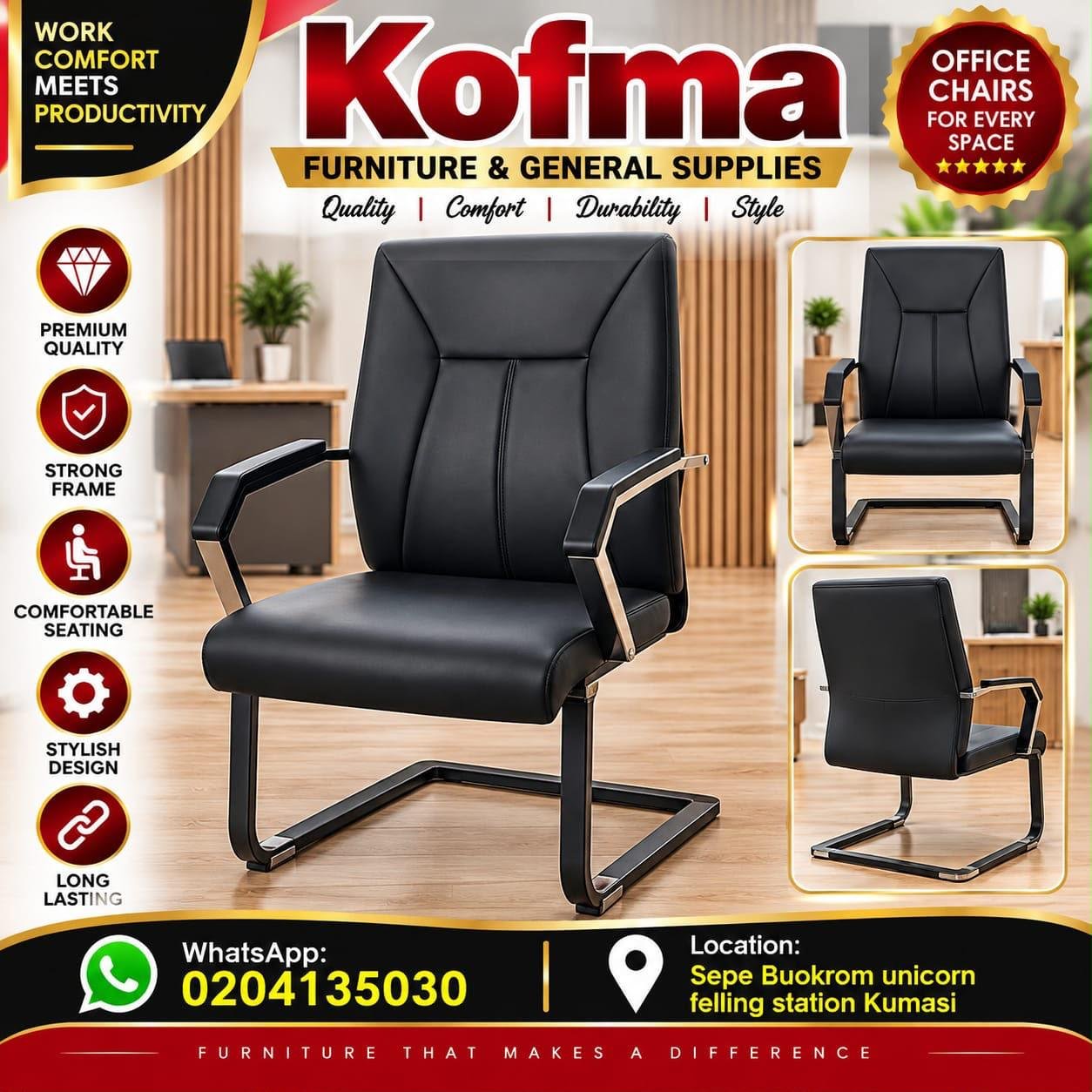 Office Chair 3 steps